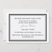 Invitation Diplôme H encadré de Chicago Skyline Etched (Dos)