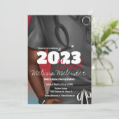 Invitation Diplômé Infirmier Masculin Classe de 2023 Blouse M (Debout devant)