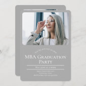 Invitation Diplômé MBA Photo Graduate (Devant / Derrière)