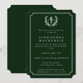 Invitation Diplôme MD Asclepius + Couronne de Laurier (Devant / Derrière)