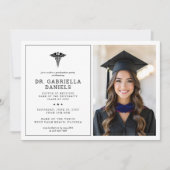 Invitation Diplômé Médecin Moderne École de Médecine (Devant)