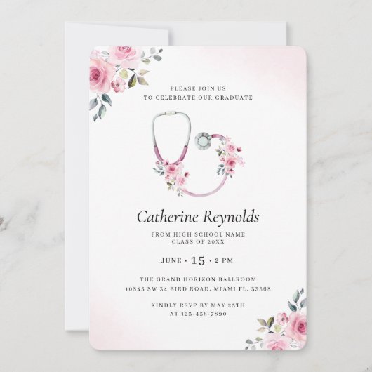 Invitation Diplôme Médicale (Devant)