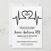 Invitation Diplôme Médicale simple de l'école de soins infirm (Devant)