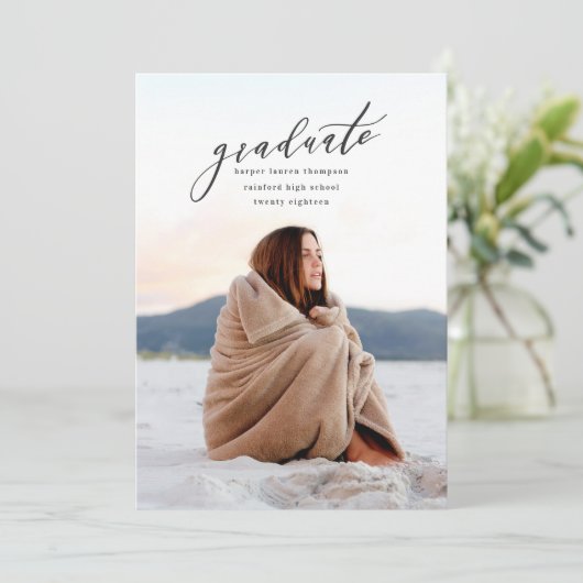 INVITATION DIPLÔME MINIMAL (Debout devant)