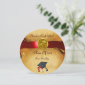 INVITATION DIPLÔME MODÈLE PHOTO GOLD OWL (Debout devant)