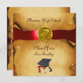 INVITATION DIPLÔME MODÈLE PHOTO GOLD OWL (Devant / Derrière)