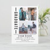 Invitation Diplôme Modèle photo moderne Personnalisé (Debout devant)