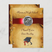 INVITATION DIPLÔME MODÈLE PHOTO SILVER OWL (Devant / Derrière)