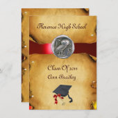 INVITATION DIPLÔME MODÈLE PHOTO SILVER OWL (Devant / Derrière)