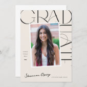 Invitation Diplômé Moderne (Devant / Derrière)