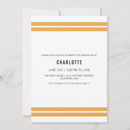 Invitation Diplôme Moderne 3 Photo Collage Personnalisé (Dos)