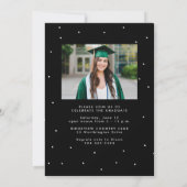 Invitation Diplômé moderne deux photo simple graduation (Dos)