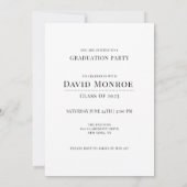 Invitation Diplômé moderne en photo (Dos)