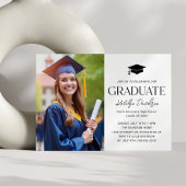 Invitation Diplômé moderne en photo