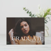 Invitation Diplômé moderne en photo (Debout devant)