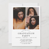Invitation Diplômé moderne en photo (Dos)