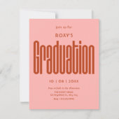 Invitation Diplôme moderne rétro (Devant)