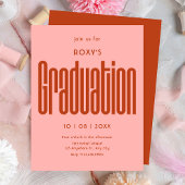 Invitation Diplôme moderne rétro