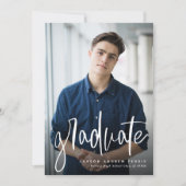 Invitation Diplômé moderne simple deux diplômes photo (Devant)