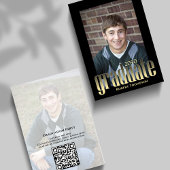 Invitation Diplômé Moderne Simple Or Stylish Typographie