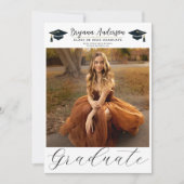 Invitation Diplômé moderne tendance photo Graduate (Devant)