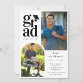 Invitation Diplôme Multi Photo Arch Diplômé (Devant)