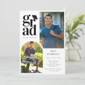 Invitation Diplôme Multi Photo Arch Diplômé (Debout devant)