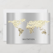 Invitation Diplômé Nous Déménageons Mariage Gold Destination (Dos)
