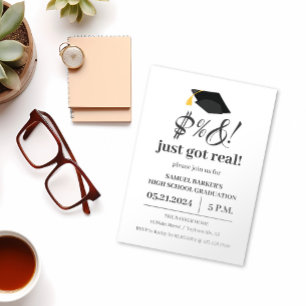 Invitation Diplôme personnalisable humoristique et amusant