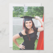 Invitation Diplôme photo Abstrait de couleur rose et or (Dos)