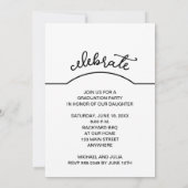 Invitation Diplôme photo Arch moderne (Dos)