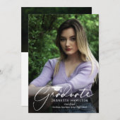 Invitation Diplôme photo avant/arrière du script libre Invita (Devant / Derrière)