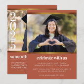 Invitation Diplôme photo Boho (Devant / Derrière)