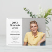 Invitation Diplôme photo classique 2025 (Debout devant)