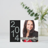 Invitation Diplôme photo de la Parties scintillant Diamond Bl (Debout devant)