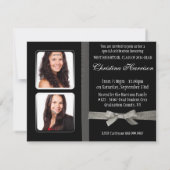 Invitation Diplôme photo de la Parties scintillant Diamond Bl (Dos)