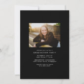 Invitation Diplôme photo décontracté simple et tendance (Dos)