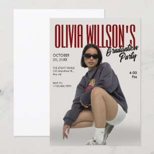 Invitation Diplôme photo du magazine de mode