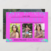 Invitation Diplôme photo Holographique séché (Devant / Derrière)