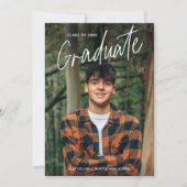 Invitation Diplôme photo manuscrit de script (Devant)