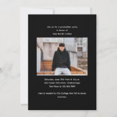 Invitation Diplôme photo manuscrit de script (Dos)