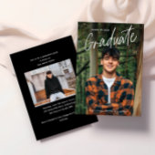 Invitation Diplôme photo manuscrit de script