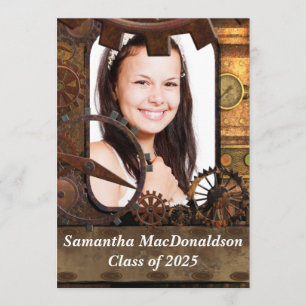 Invitation Diplôme photo mécanique