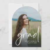 Invitation Diplôme photo minimaliste Arch (Devant)