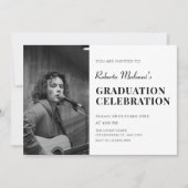 Invitation Diplôme photo minimaliste moderne (Devant)