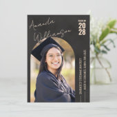 Invitation Diplôme photo moderne (Debout devant)
