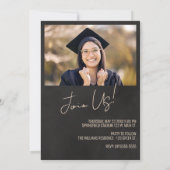 Invitation Diplôme photo moderne (Dos)