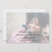 Invitation Diplôme photo moderne (Dos)