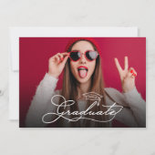 Invitation Diplôme photo moderne (Devant)