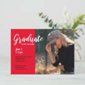 Invitation Diplôme photo moderne (Debout devant)